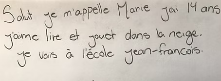 Écriture après correction