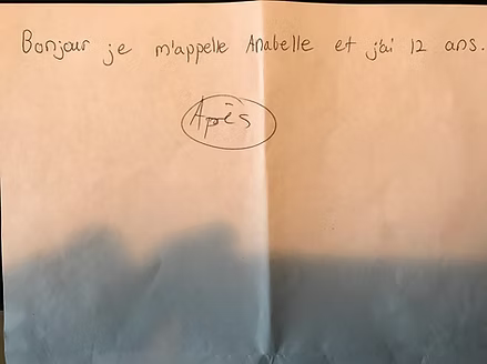 Écriture améliorée élève 12 ans